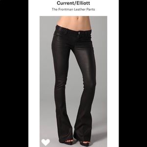 Current / Elliott Genuine Leather “The Frontman” Bell Flare Leather Pants